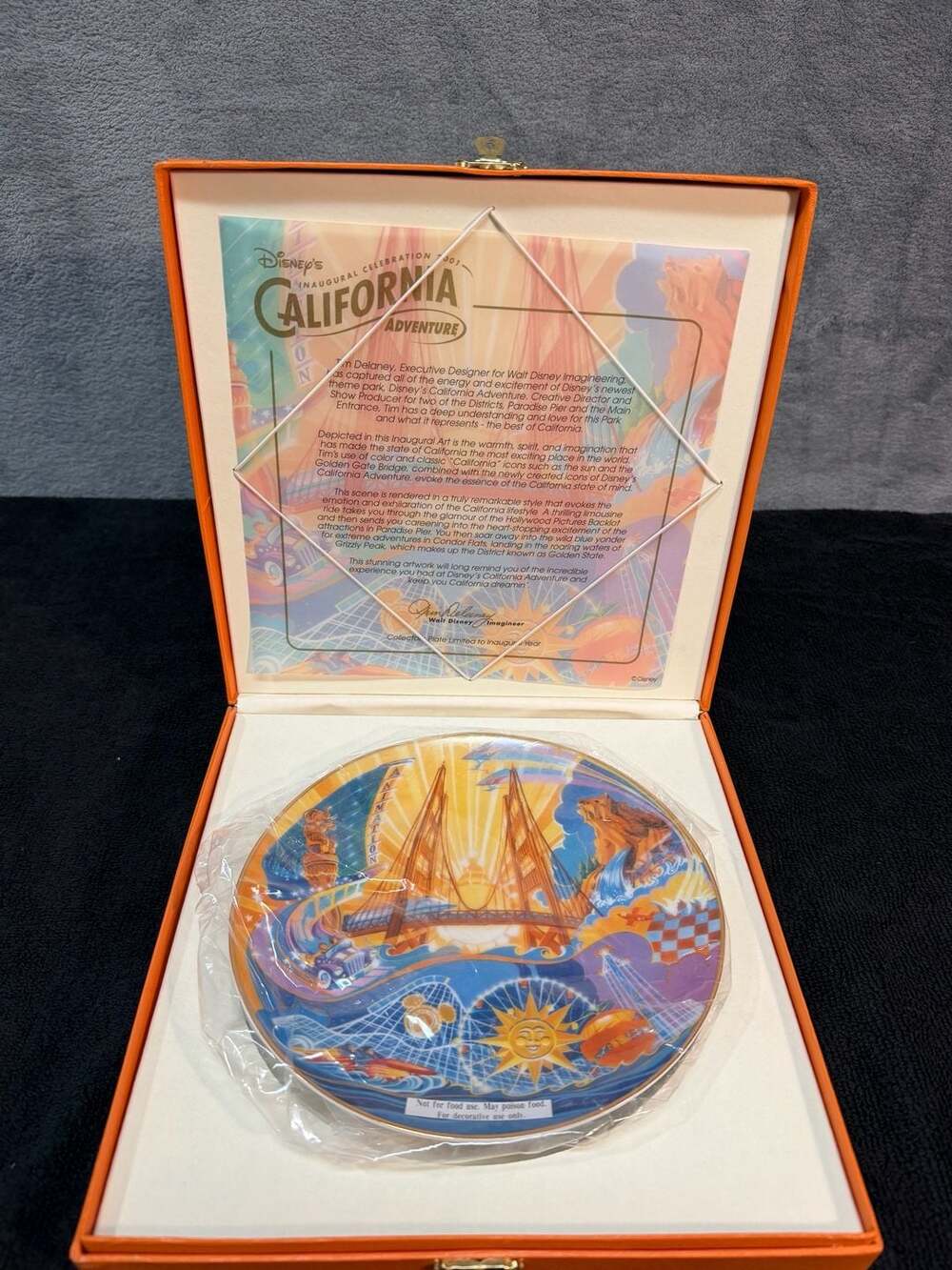 Disney California Adventure 2001InauguralCelebrationCollector Tim DelaneyinBox